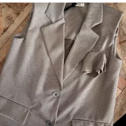 Blazer sans manche habillé pailleté