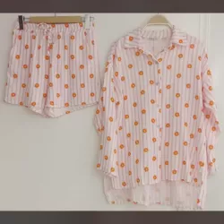 Ensemble short gaze de coton