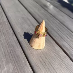Bague avec perle rose