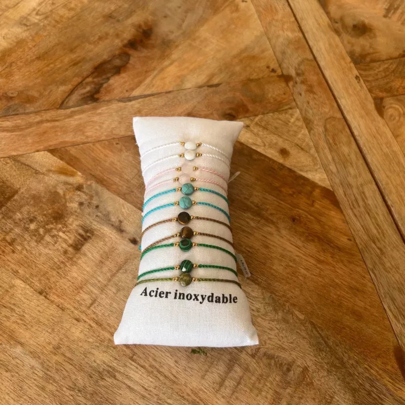 Bracelet ficelle et perle