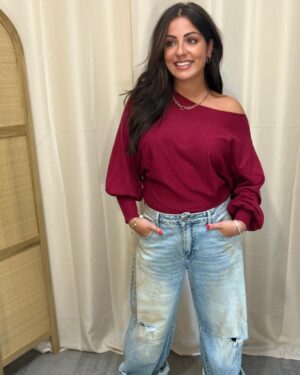 Pull Aube Bordeaux