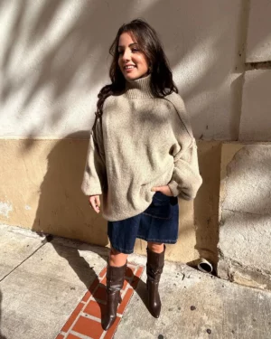 Pull Malia beige fonce