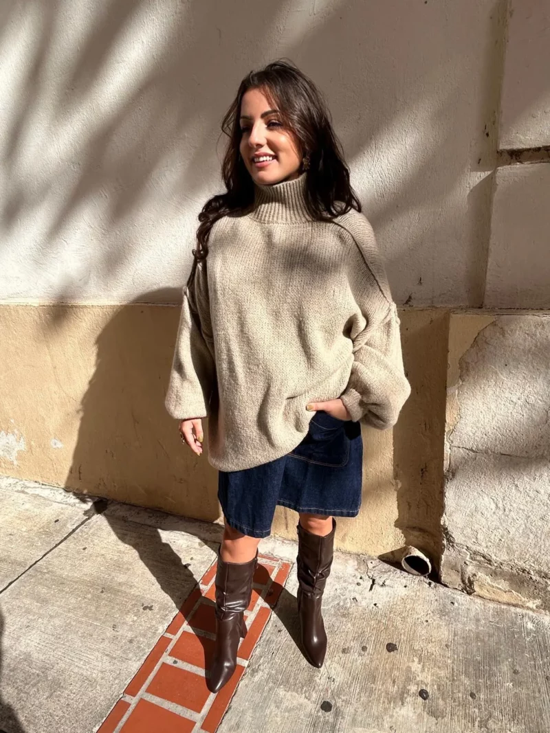 Pull Malia beige fonce