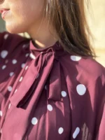 Chemisier Lola bordeaux 1