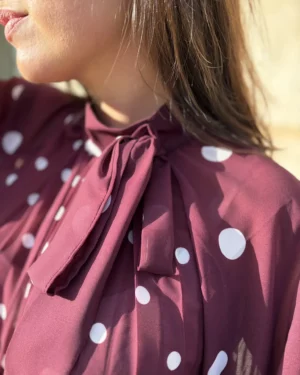 Chemisier Lola bordeaux 1