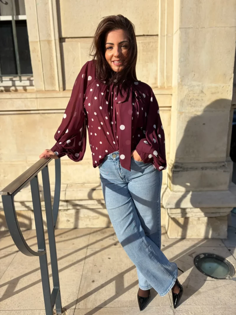 Chemisier Lola bordeaux 2