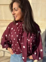 Chemisier Lola bordeaux 3