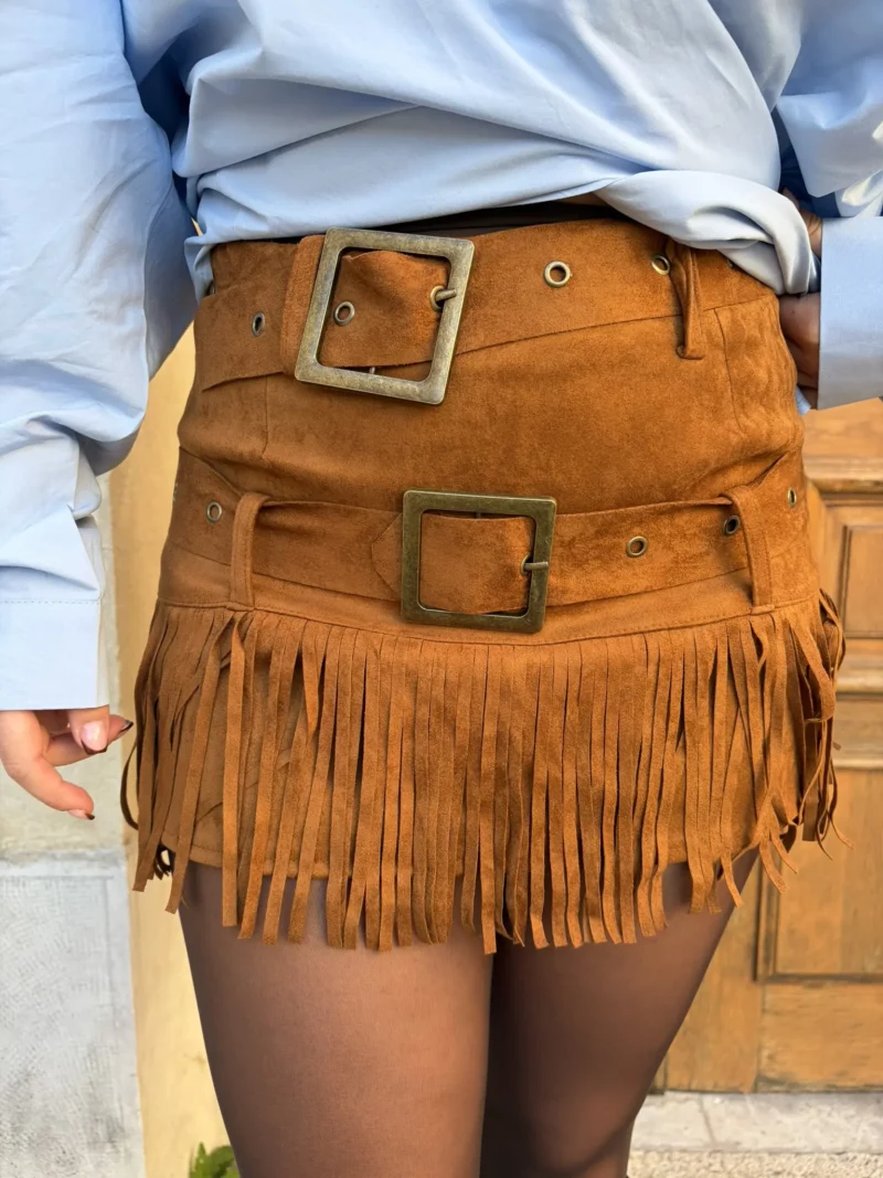 Jupe-short Siara camel 1