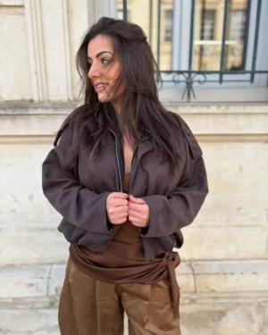 Veste Moka Brun foncé 1