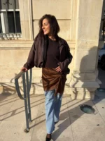 Veste Moka Brun foncé 2