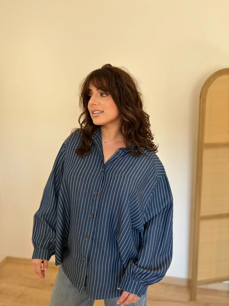 Chemise Angèle bleu marine 3