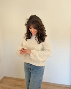 Pull Basile beige clair 1