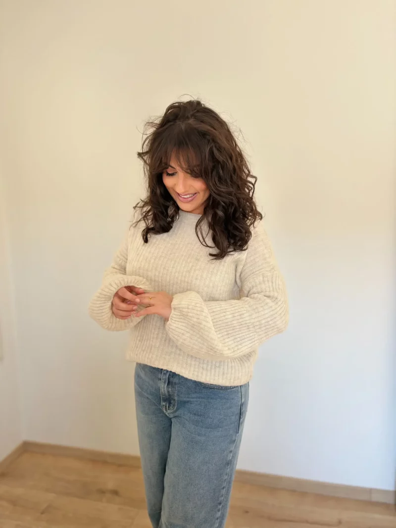 Pull Basile beige clair 1