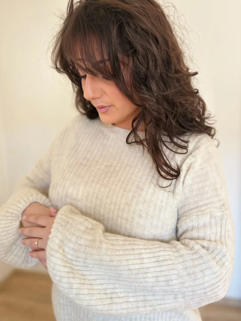 Pull Basile beige clair 3