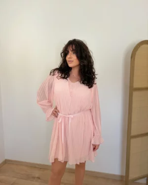 Robe Rosalie rose poudré 1