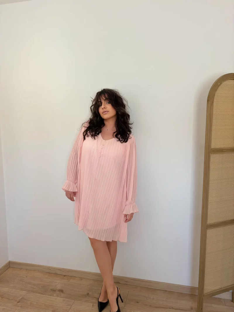 Robe Rosalie rose poudré 2