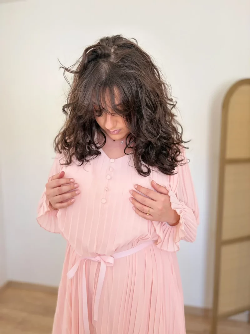 Robe Rosalie rose poudré 3