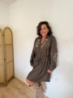 Robe Lilia kaki 1