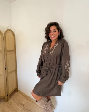 Robe Lilia kaki 1