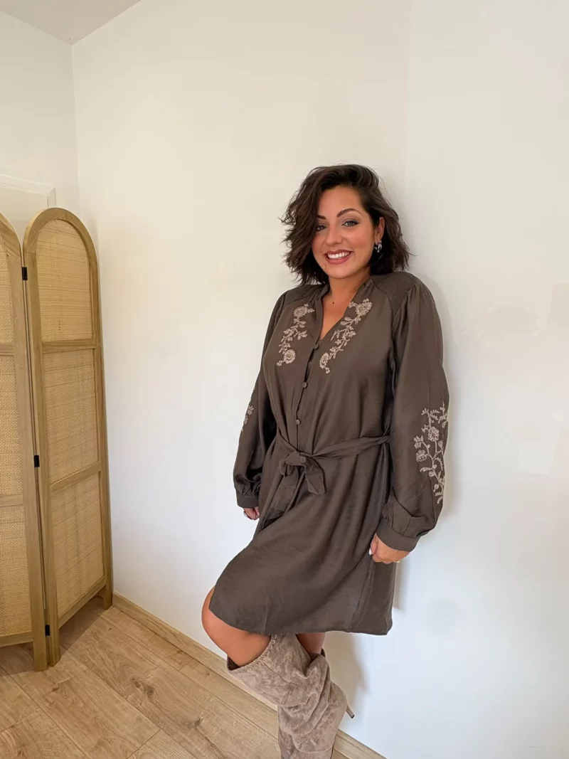 Robe Lilia kaki 1